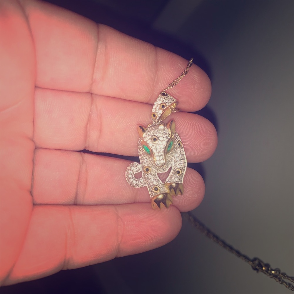 Wild cat pendant and necklace